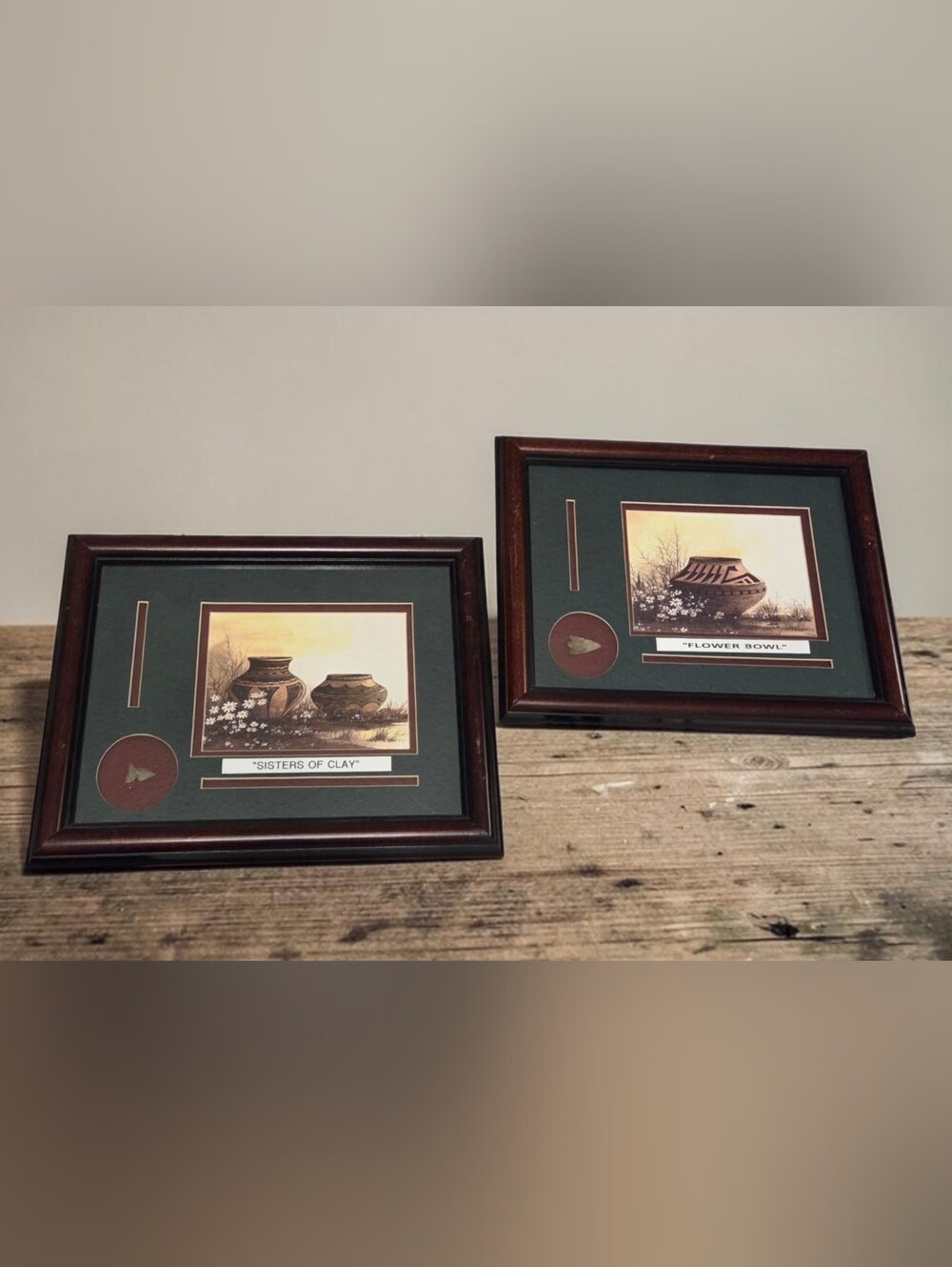 Sisters Of Clay And Flower Bowl Native American Set Of 2 Pics